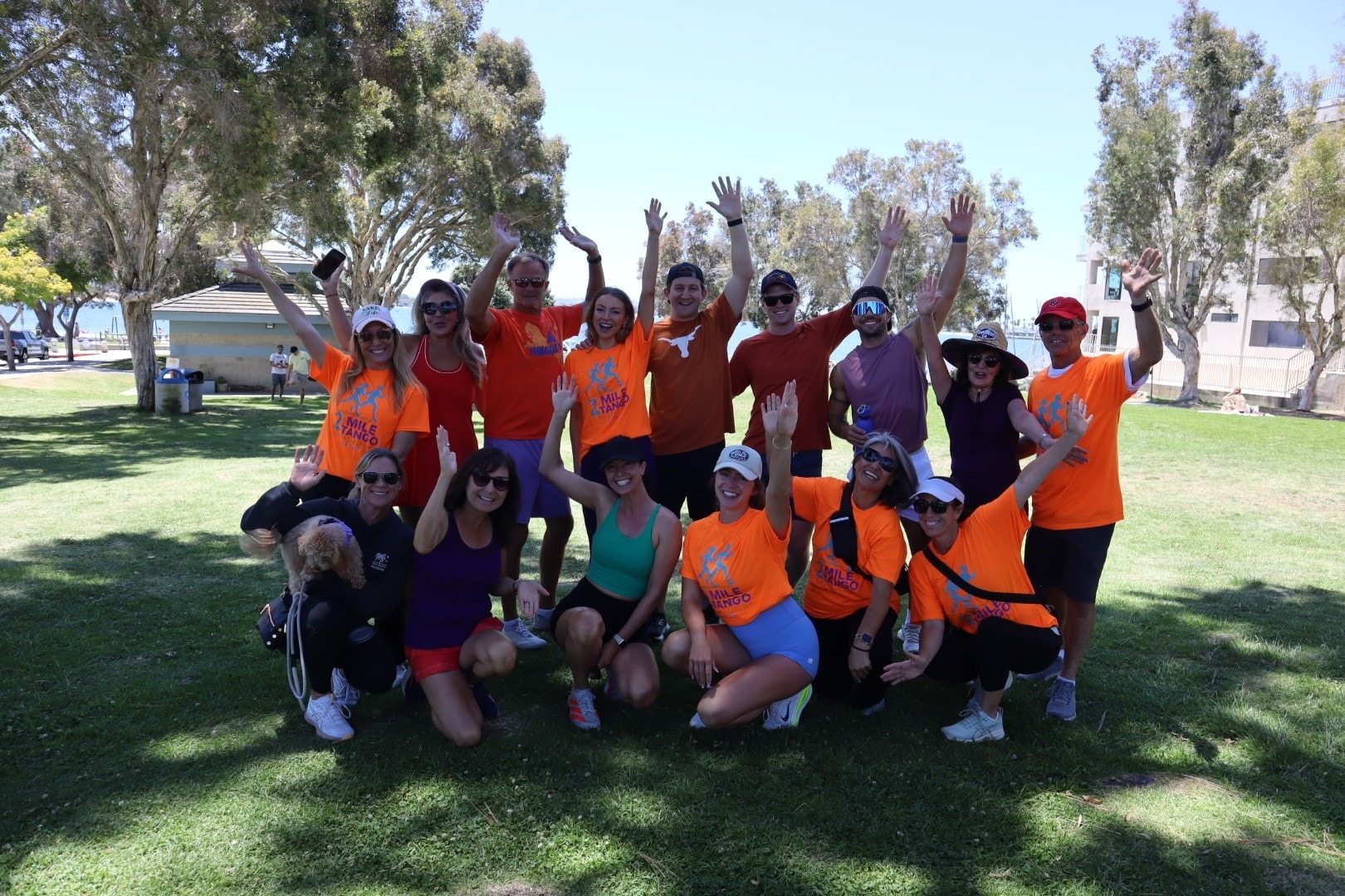 Group of individuals running together